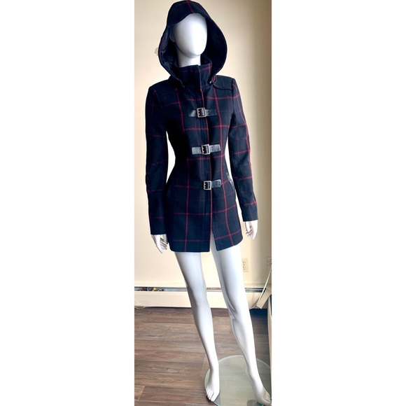 Le Chateau Buckle Peacoat Detachable Hood Small - Picture 2 of 8